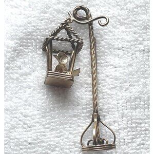 1940s Walter Lampl Gold Filled Brooch Swinging Bird Cage RARE FIND